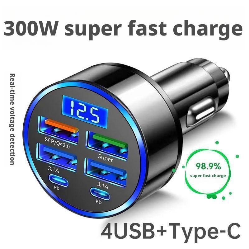 Usb C Power Adapter - 300 واط PD شاحن سيارة 6
