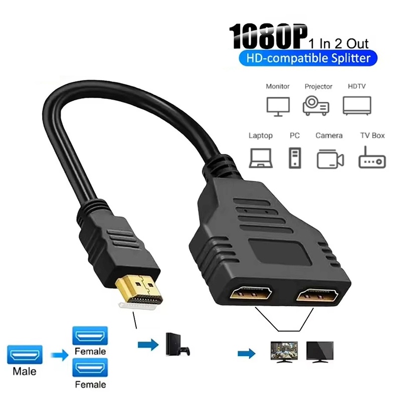 Xbox Laptop Accessories - كابل مقسم HDMI متوافق 1080P 1