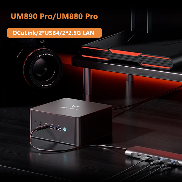 Amd Cpu Ryzen 9 - كمبيوتر ألعاب صغير MINISFORUM OCuLink UM890
