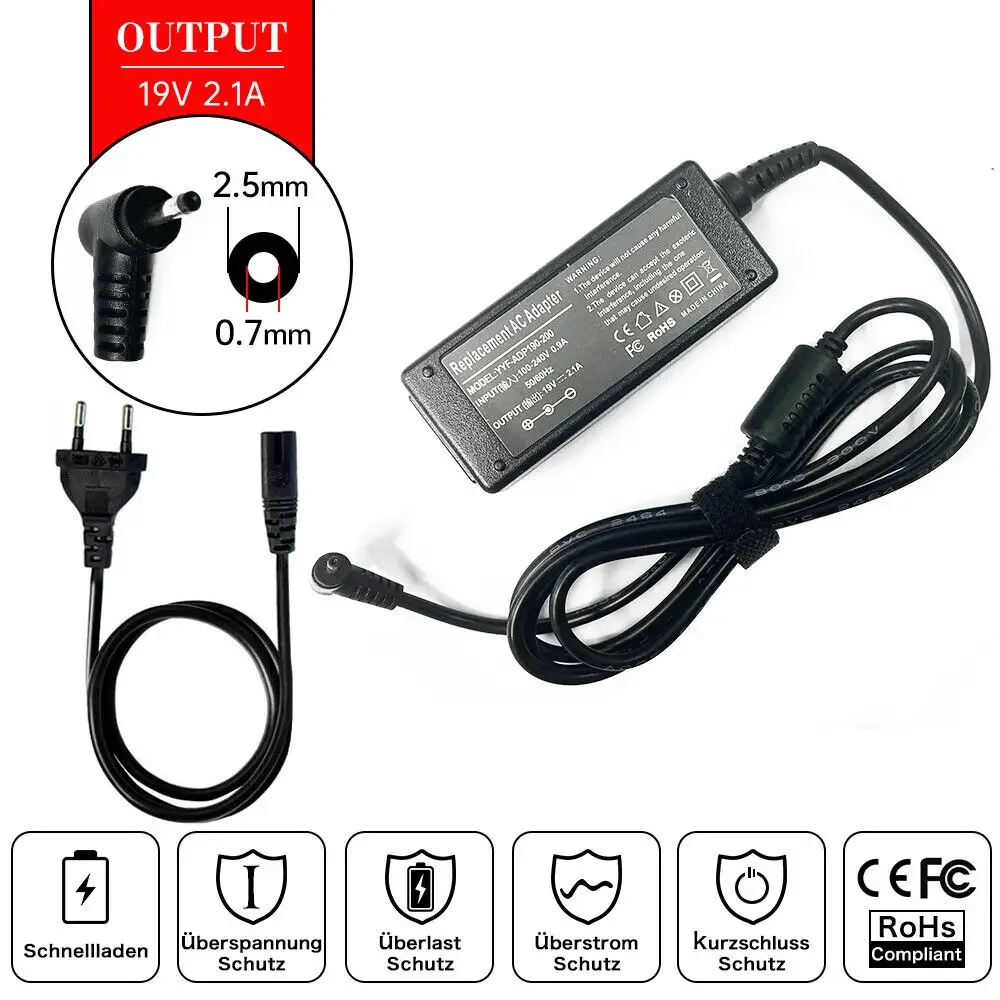 19V 2.1A 2.5 مللي متر * 0.7 مل - مراجعة Laptop Accessories Shop وسعره