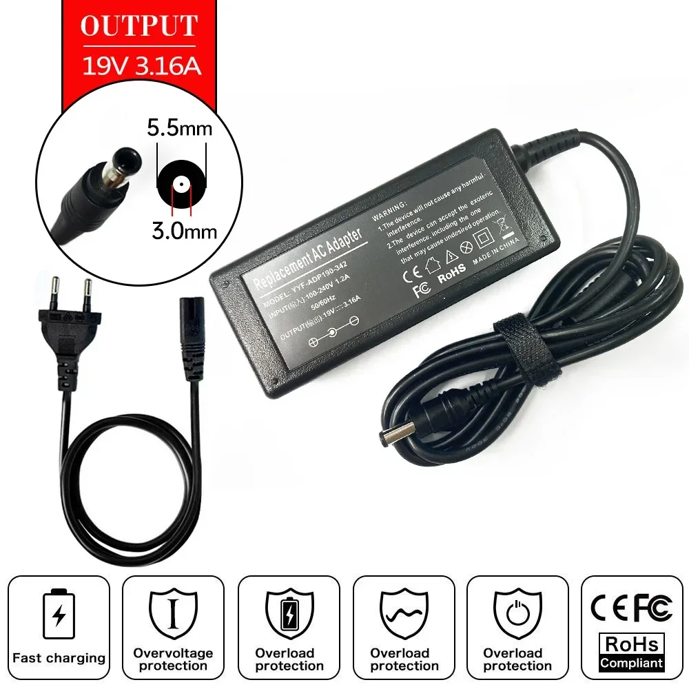 19V 3.15A/3.16A 60W محمول Ac م - مراجعة Laptop Accessories Shop وسعره