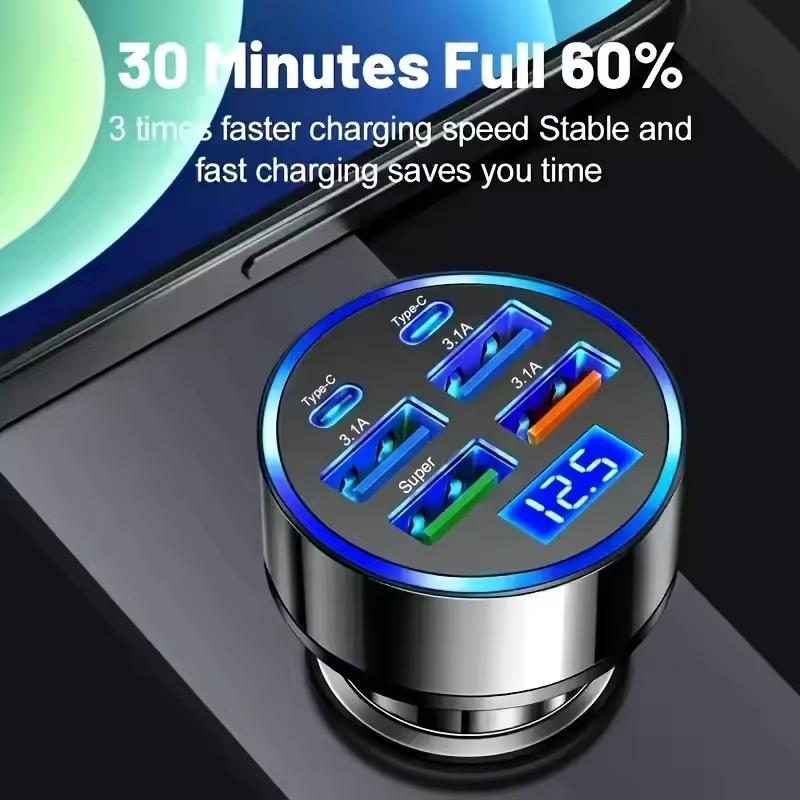 300 واط PD شاحن سيارة 6 منافذ  - مراجعة Usb C Power Adapter وسعره