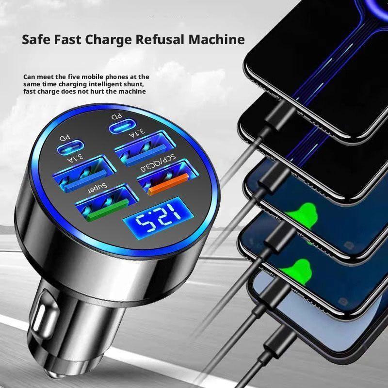 300 واط PD شاحن سيارة 6 منافذ  - مراجعة Usb C Power Adapter وسعره