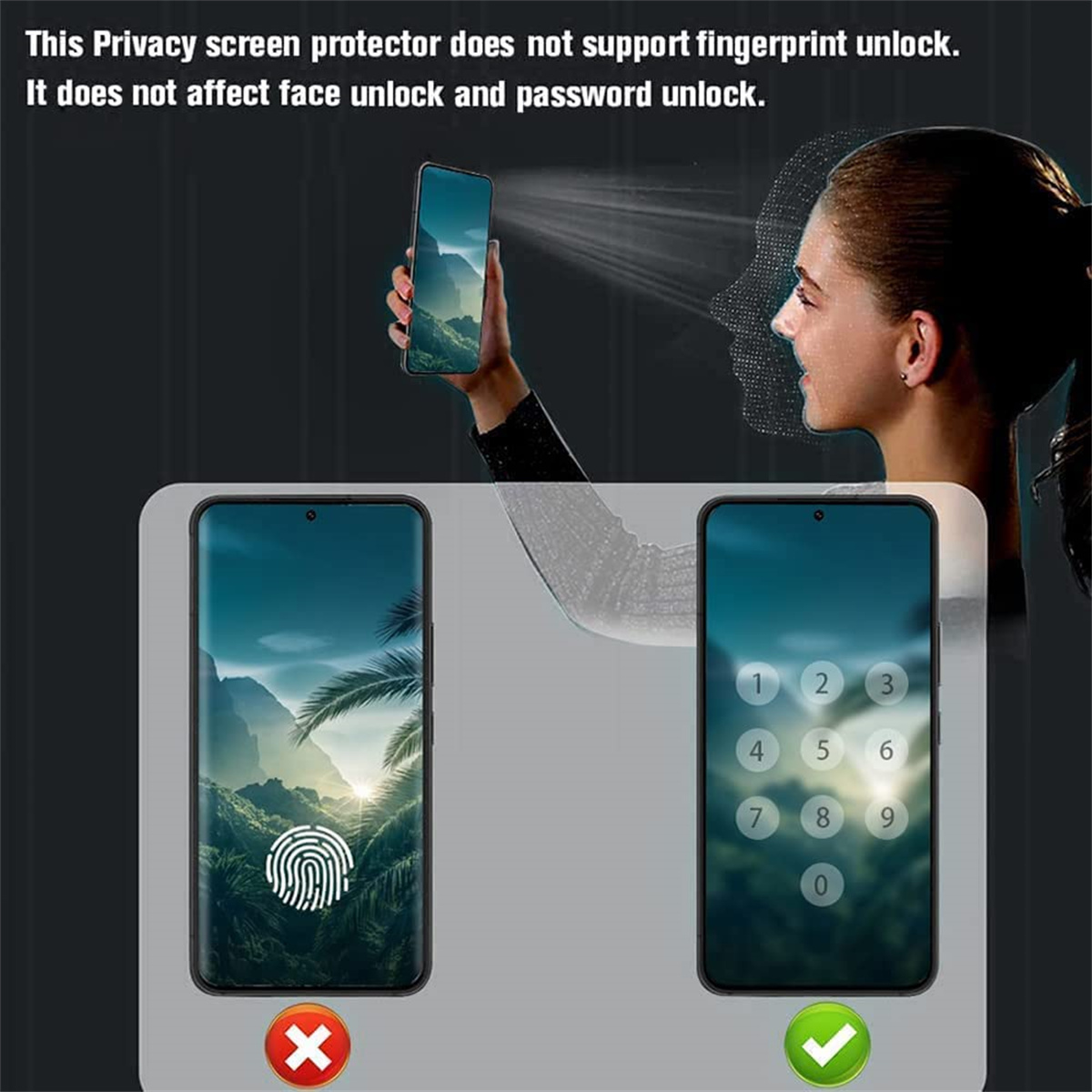 واقي شاشة مضاد للتجسس لهاتف سا - مراجعة Privacy Screen Filter وسعره