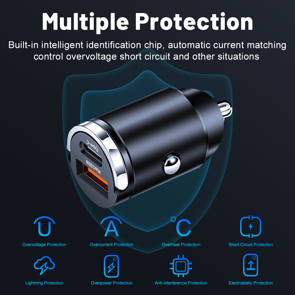 شاحن سيارة صغير بقوة 100 واط م - مراجعة Usb C Power Adapter وسعره