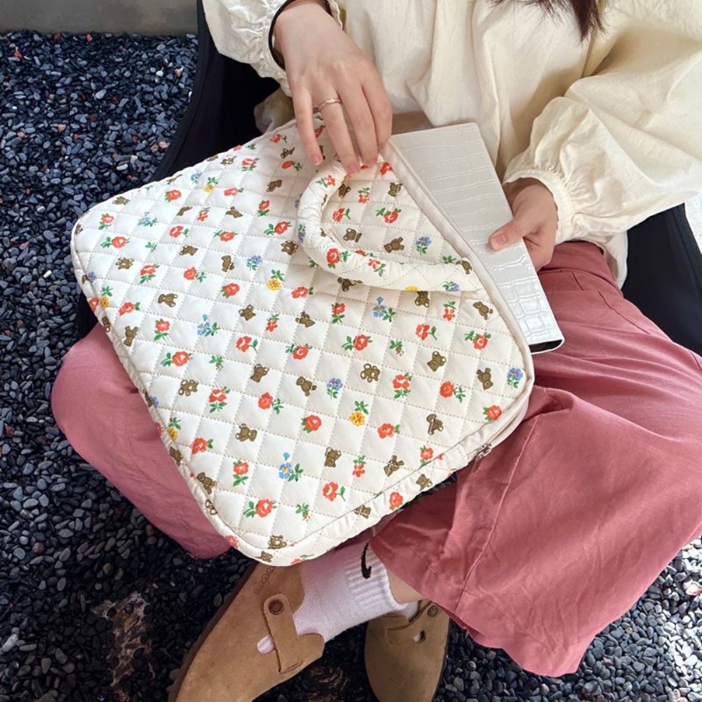 حقيبة لابتوب كورية مزينة بالزه - مراجعة Laptop Accessories Women وسعره