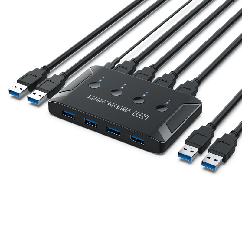 محول تحويل USB3.0 KVM 4 مداخل  - مراجعة Laptop Accessories Women وسعره