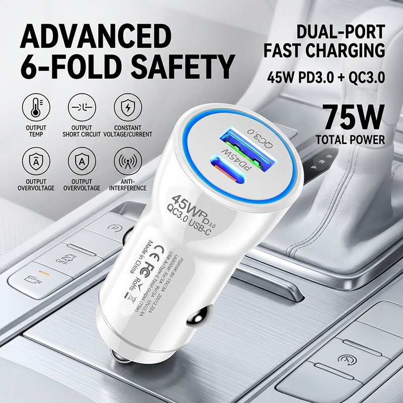 شاحن سيارة سريع الشحن بقوة 45  - مراجعة Usb C Power Adapter وسعره
