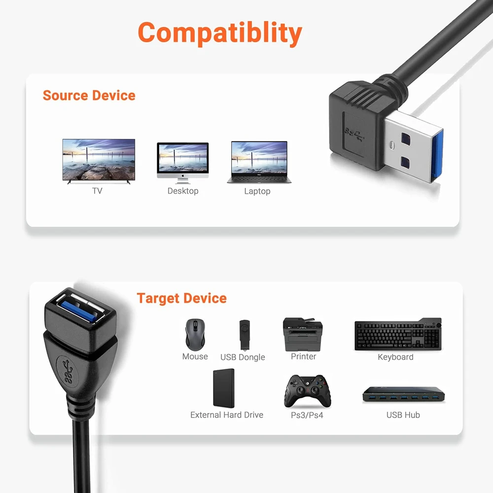 0.2 متر USB 3.0 تمديد كابل أعل - مراجعة Laptop Accessories Women وسعره