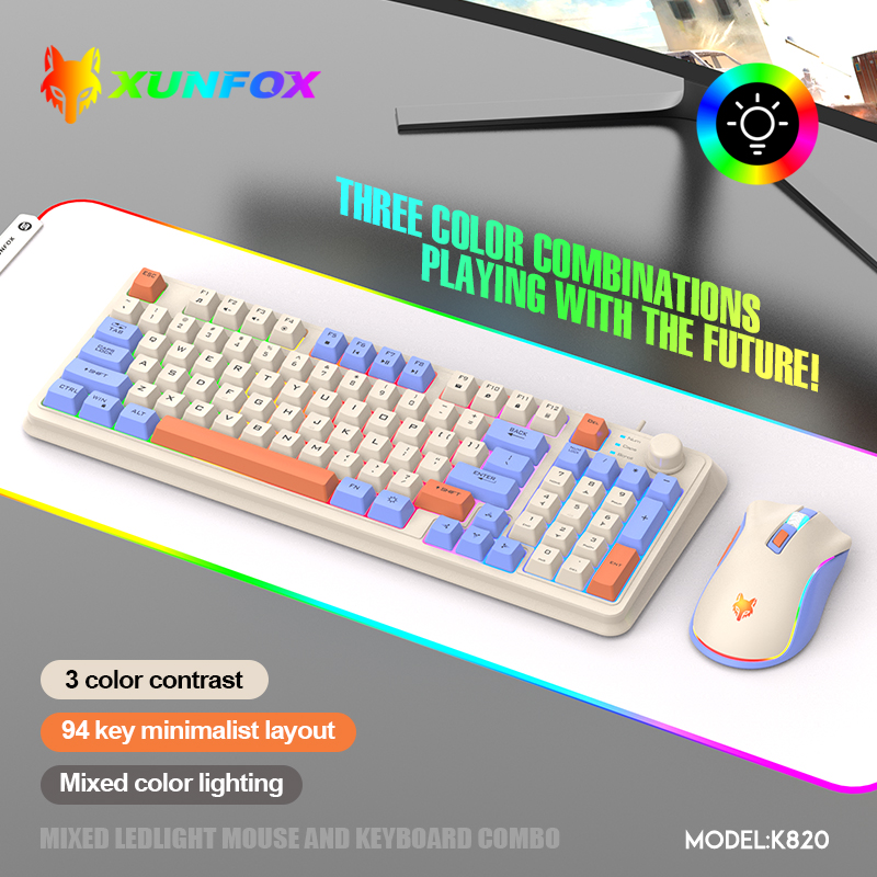 K820 USB السلكية لعبة لوحة الم - مراجعة Laptop Accessories Women وسعره