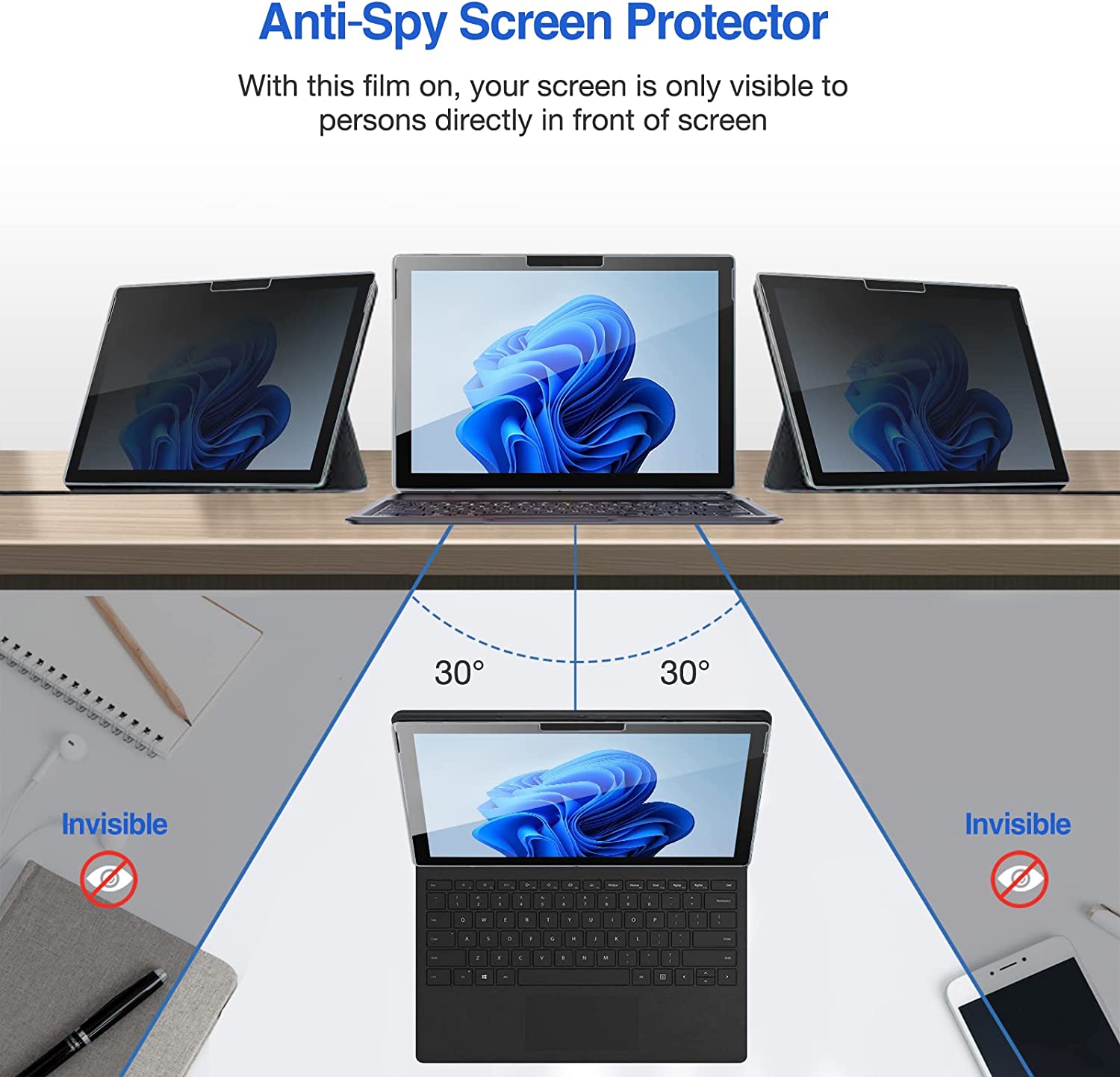 واقي شاشة مضاد للتجسس لمرشح ال - مراجعة Privacy Screen Filter وسعره