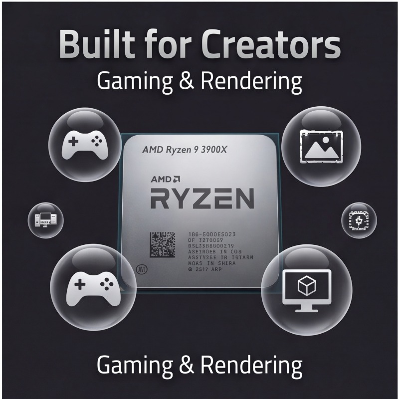 معالج AMD Ryzen 9 3900X AM4 ال - مراجعة Amd Cpu Ryzen 9 وسعره