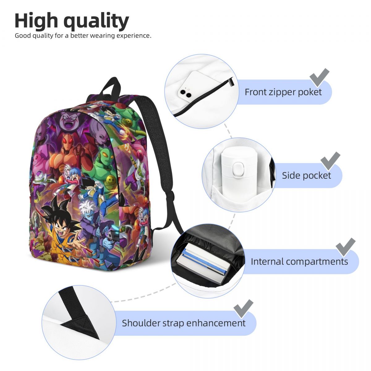 حقيبة ظهر عصرية من Dragon Ball - مراجعة Laptop Accessories Women وسعره