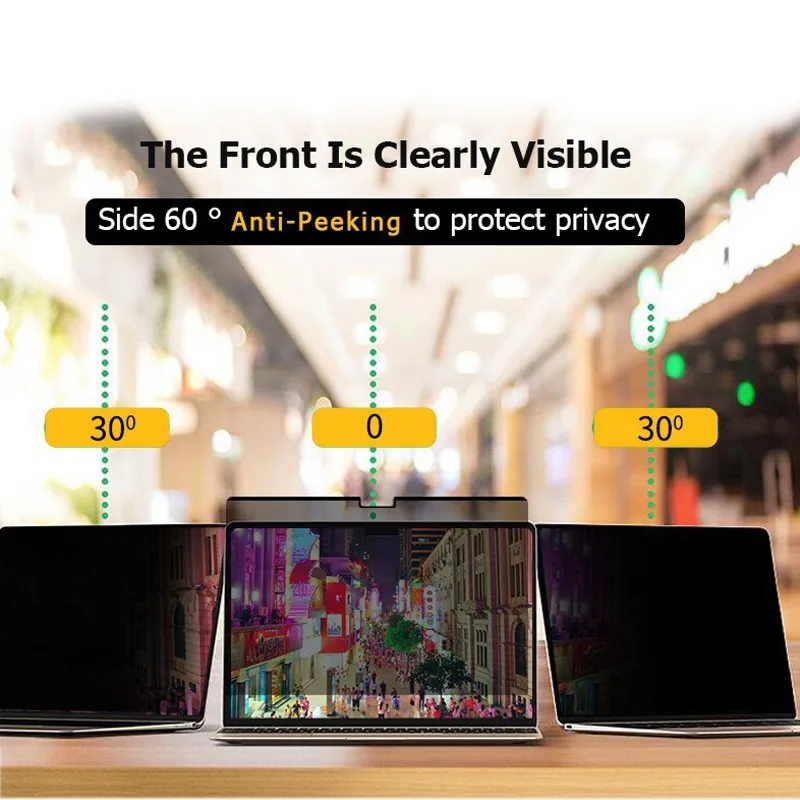 فيلم مغناطيسي مضاد للتجسس لأجه - مراجعة Privacy Screen Filter وسعره
