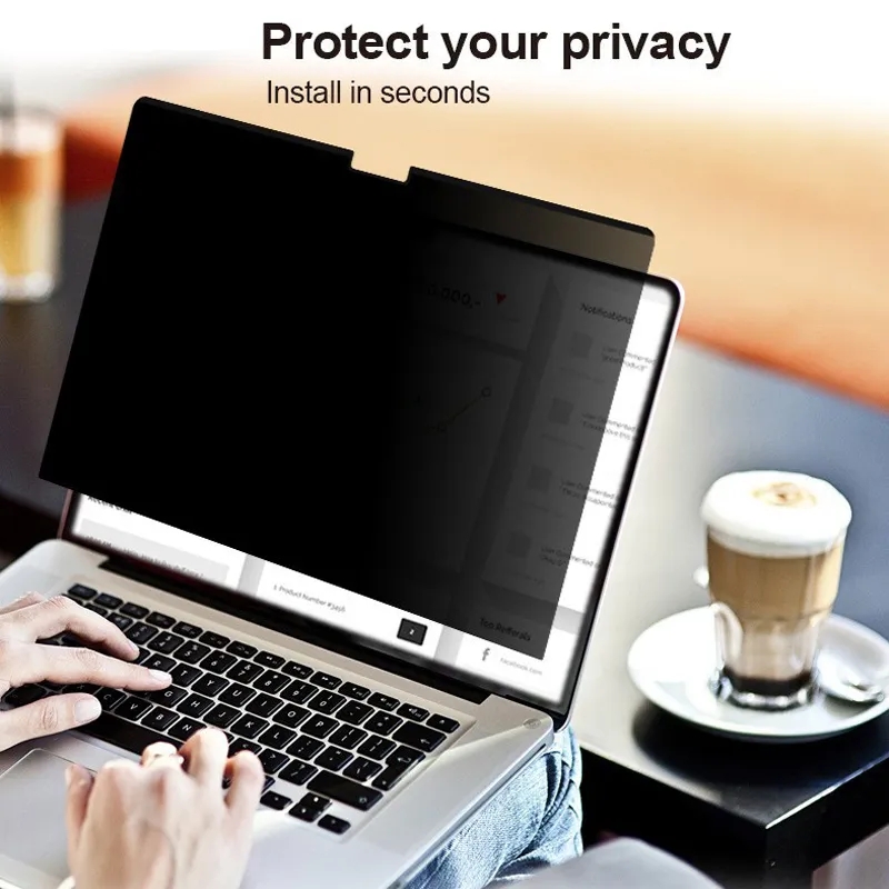 فيلم مغناطيسي مضاد للتجسس لأجه - مراجعة Privacy Screen Filter وسعره